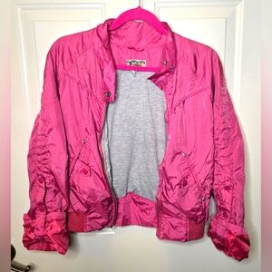 Forever 21 Hot Pink 80s-style lightweight jacket, L